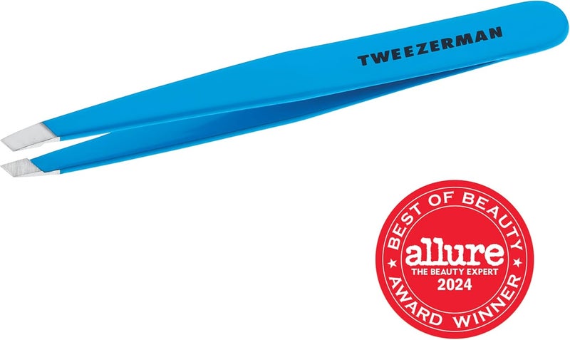 Tweezerman Slant Tweezer - Blue Jewel, Precision Stainless Steel Beauty Tool - Image 3