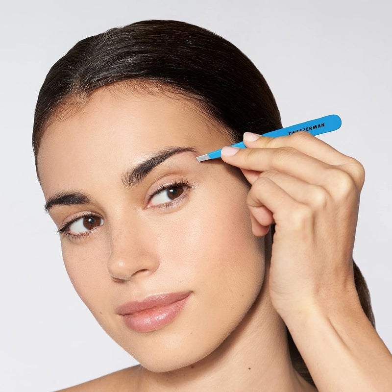 Tweezerman Slant Tweezer - Blue Jewel, Precision Stainless Steel Beauty Tool - Image 4