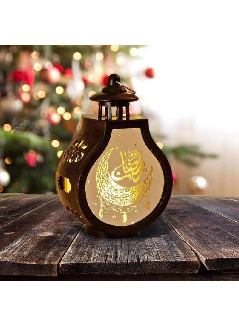 فانوس رمضاني ديكوري صغير بإضاءة LED بتصميم عربي أنيق - Image 3