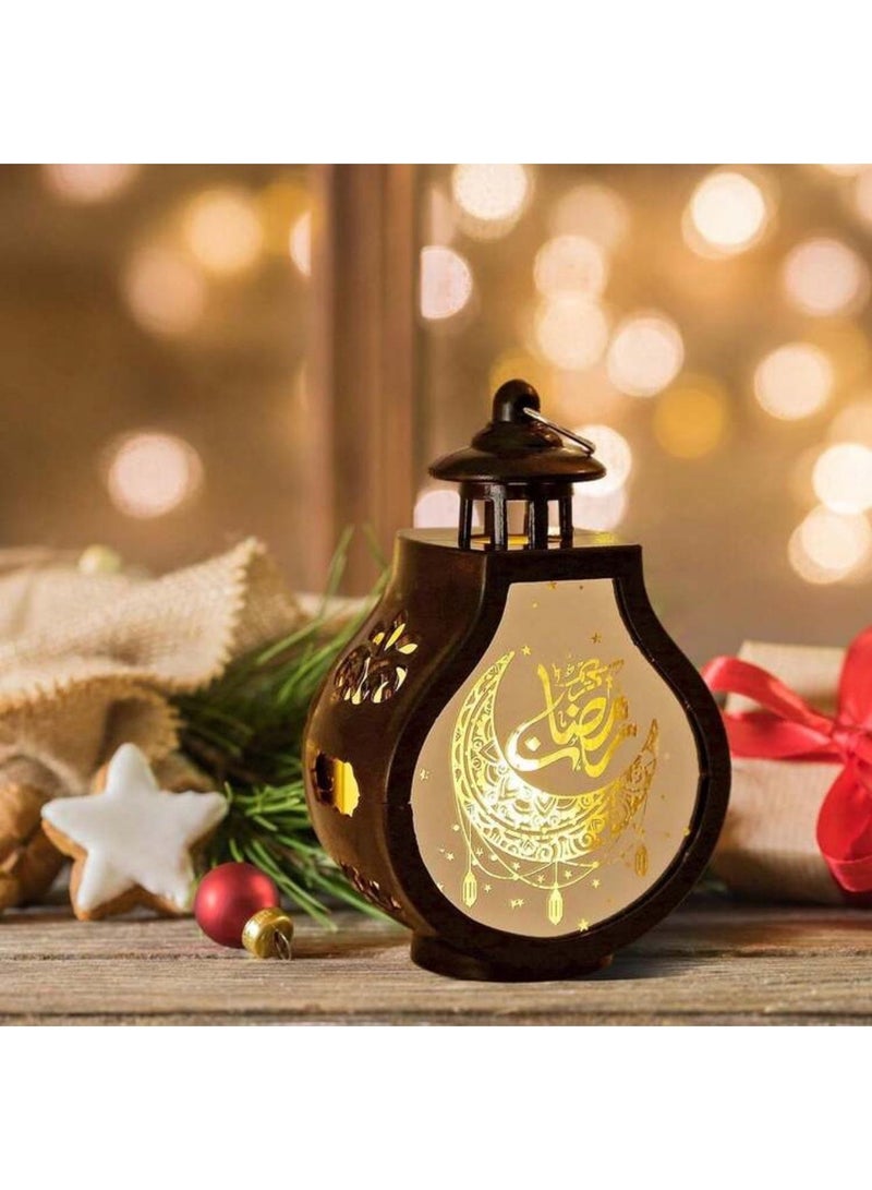 فانوس رمضاني ديكوري صغير بإضاءة LED بتصميم عربي أنيق - Image 2