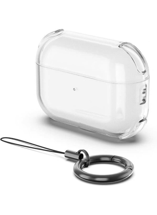 Crystal Clear Protective Case for AirPods Pro 3, Transparent Silicone Cover with Ring Holder, Compatible with AirPods Pro 3 2025, Soft Gel Accessories (Clear) - Image 2