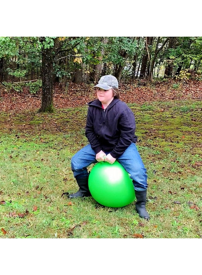AppleRound Space Hopper Ball with Air Pump, 18in/45cm Diameter for Age 3-6, Kangaroo Bouncer, Hippity Hoppity Hop Ball for Children, Plain Color (Green) - Image 3