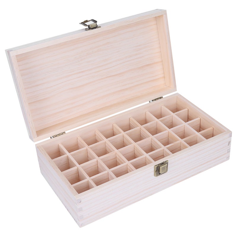 32 Grids Wooden Essential Oil Storage Container Nail Gel Display Box Makeup Case - Image 2