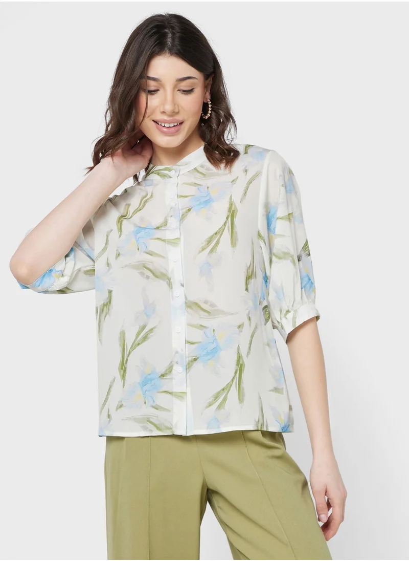 ELLA Printed Button Down Shirt