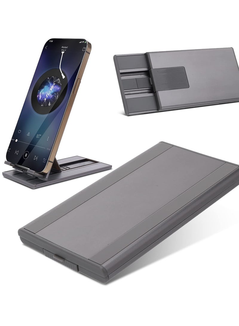 Excefore Metal Foldable Phone Stand, Adjustable Cell Phone Holder for Travel, Compatible with Smartphones and Tablets, Portable Phone Stand for Easy Viewing  - Image 1