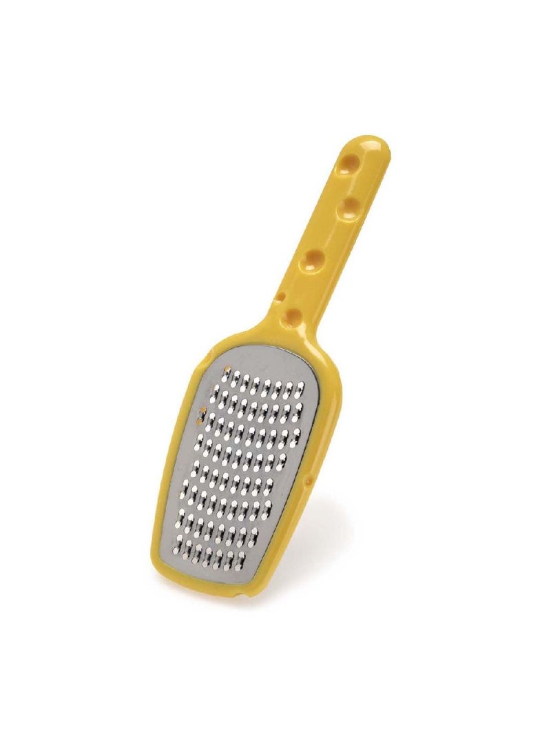 Joie Cheese Grater Yellow Handheld Stainless Steel Grater with Ergonomic Handle Compact Kitchen Tool for Cheese Vegetables Chocolate Garlic Easy Grating & Food Prep - Image 3