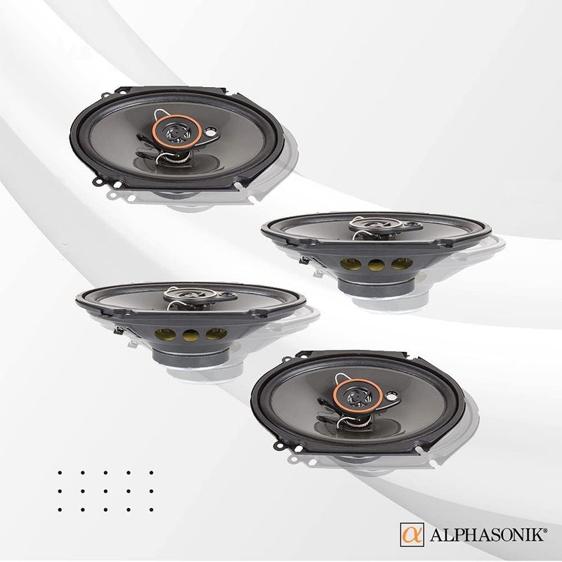 Alphasonik AS268P 6x8 Inch 350W 3-Way Car Speakers - Image 2