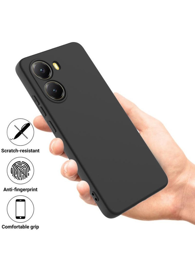 Wtech Xiaomi Poco X7 Pro 5G 2025 Premium Soft Liquid Silicone Case Cover - Black - Image 2
