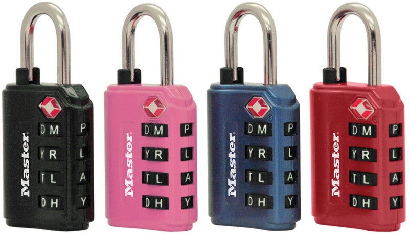 Master Lock 4691DWD TSA Approved Set Your Own Word Combination Lock1 Pack Colors May Vary