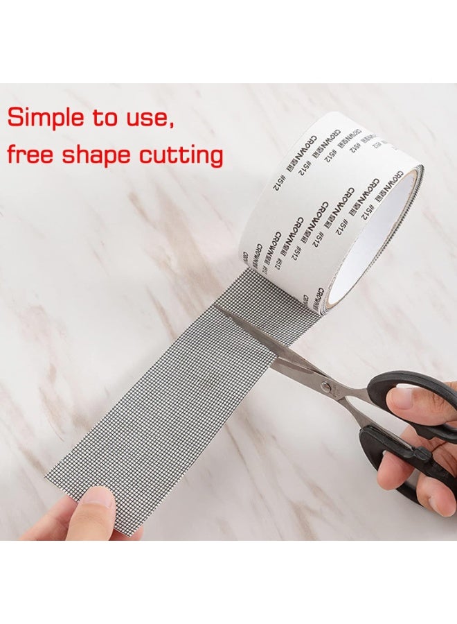 Crown Strong Adhesive Window Screen Repair Tape Self-Adhesive Waterproof Window Screen Repair Tape for Covering Holes of Broken Wire - 3 Pack - Image 3