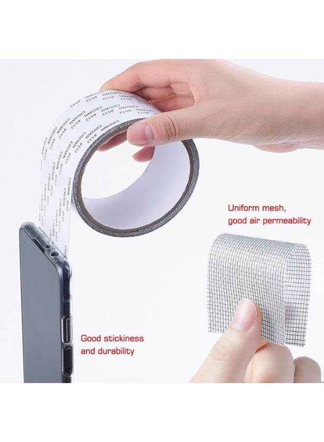 Crown Strong Adhesive Window Screen Repair Tape Self-Adhesive Waterproof Window Screen Repair Tape for Covering Holes of Broken Wire - 3 Pack - Image 2