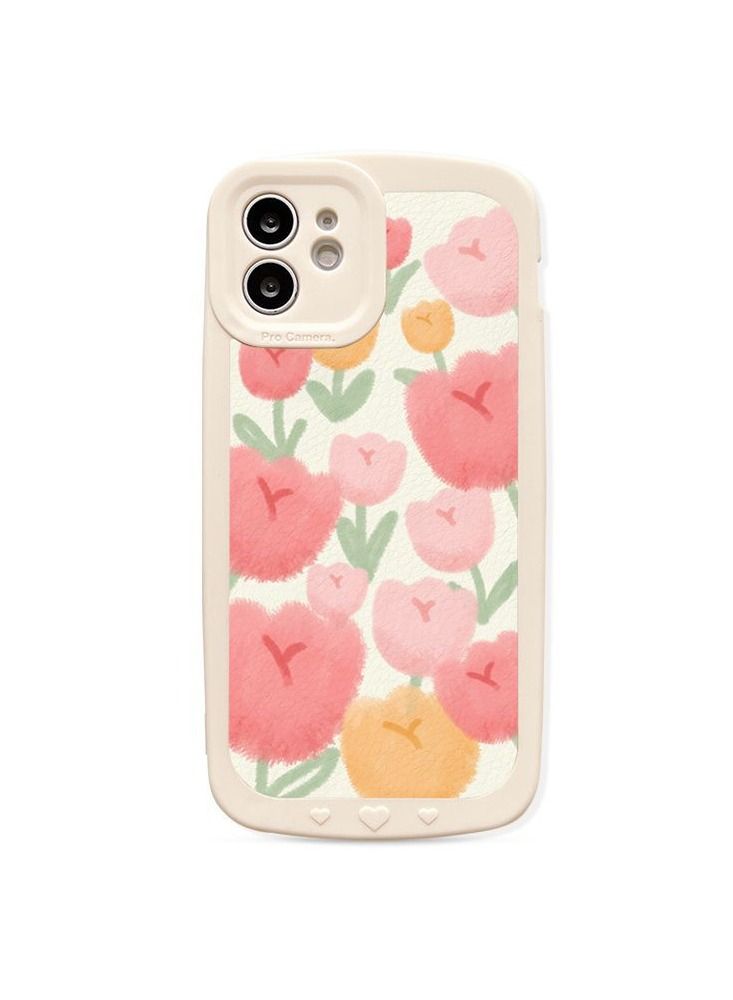 Loquat Flowers Silicone Soft Shell Apple Phone Case - Image 1