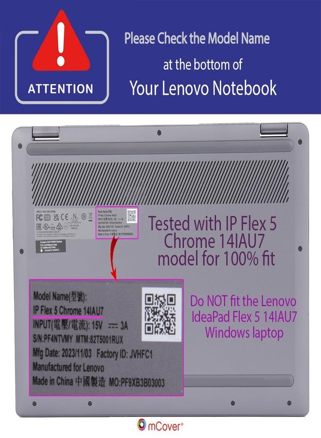 mCover Compatible with Lenovo IP Flex 5 Chrome 14IAU7 (Plus) Convertible Chromebook Laptops ONLY (Not fit other Lenovo models) Aqua - Image 4