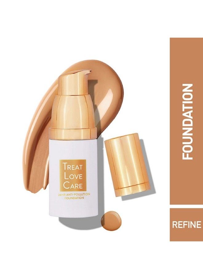 MyGlamm Treat Love Care 24 Hrs Antipollution Foundationrefine (Nude)14 Ml ; Long Lasting Matte Finish ; Liquid Foundation With Buildable Coverage ; Paraben Free Foundation  - Image 3