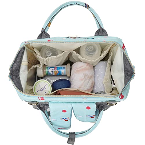 PACKNBUY Diaper Bag for Mothers for Travel, Maternity and Hospital Delivery Bag with Multiple Pockets, Insulated Bottle Space, Water Resistant Baby Bag for Mom (Blue) - Image 3