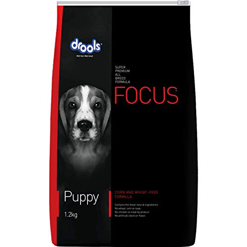 Drools Focus Premium Puppy Dry Dog Food 1.2kg Pack | Chicken Flavour | Growth & Intelligence | Digestive Health | Healthy Skin & Coat | Improves Immunity - Image 1