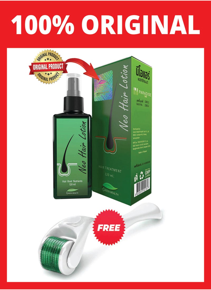 Neo - Green Wealth Neo Hair Lotion 100% Original 120ml Stop Loss + Derma Roller - Image 1