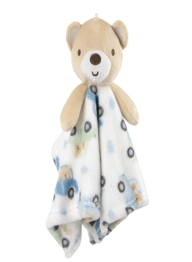 Baby Essentials Baby Bathrobe & Minky Lovey Blanket Set - Hooded Robe & Snuggler for Boys & Girls (0-9 Months) (Cars and Bear) - Image 4