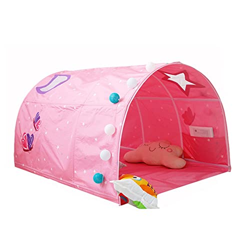 HI SUYI Childrens Cabin Bed Tunnel Tent for 90100cm in Width Loft Bed Bunk TentFabric Pink Single - Image 3