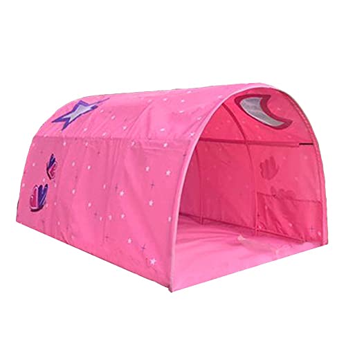 HI SUYI Childrens Cabin Bed Tunnel Tent for 90100cm in Width Loft Bed Bunk TentFabric Pink Single - Image 1