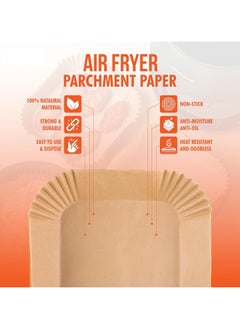 MMG 100 Pcs Air Fryer Disposable Paper Liner, Air Fryer Liners Square, Baking Paper for Air Fryer Water-proof, Parchment Paper for Baking Roasting Microwave, 16 CM (6.3 inch)  - Image 3
