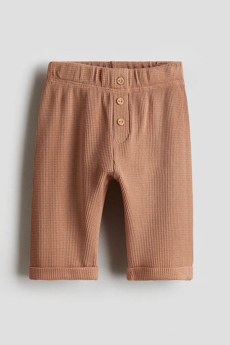 H&M Waffled jersey trousers