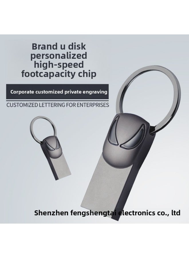 U Disk 32gb3.0 Creative Metal Encryption Car High-speed USB 16G System U Disk Gift 64g-Color:USB3.0-Capacity:32GB  - Image 2