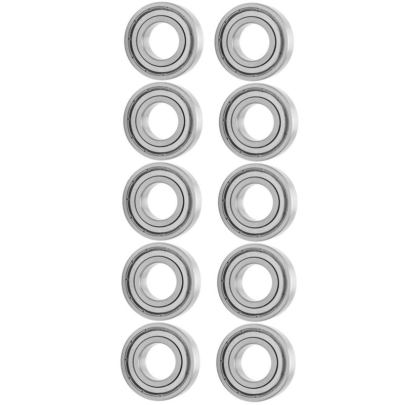Double Shielded Ball Bearings: Set Of 10, High Temperature Resistance, Low Friction Low Noise Wear Resistance - Steel Dust-Proof Covers, High Speed Performance For Papermaking Machinery, Reduction Gea - Image 1