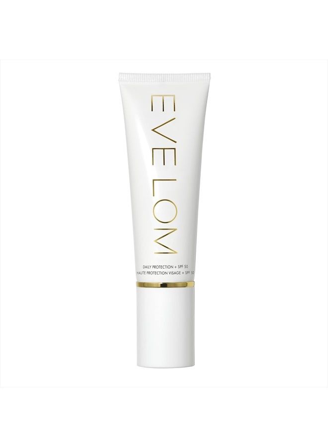 Eve Lom Daily Protection SPF 50 | Facial sunscreen, contains six scientific sunscreens and is free from zinc and titanium dioxide. Protects skin with dual-action UV and antioxidant shields - 50 ml - Image 1