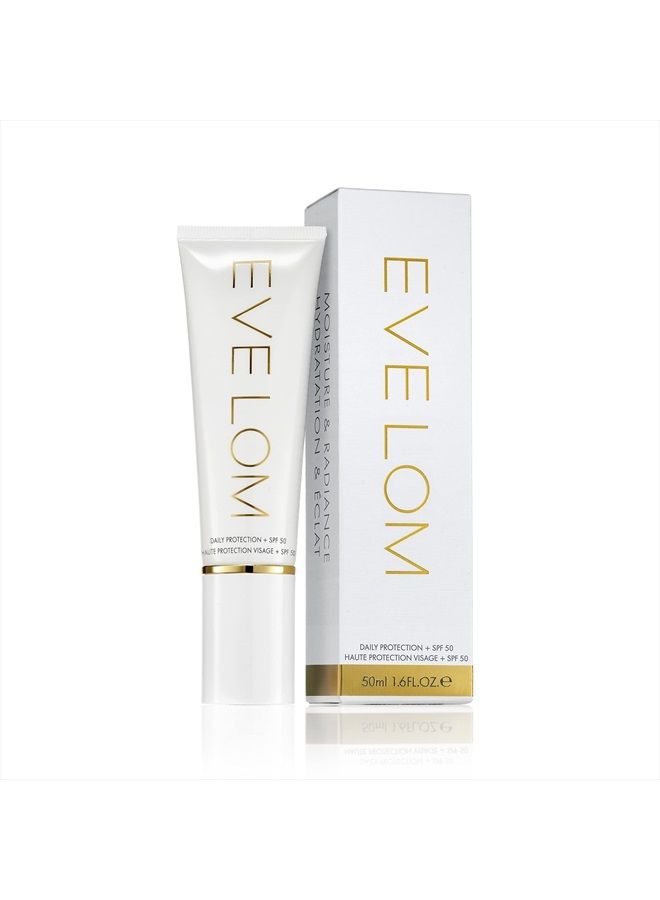 Eve Lom Daily Protection SPF 50 | Facial sunscreen, contains six scientific sunscreens and is free from zinc and titanium dioxide. Protects skin with dual-action UV and antioxidant shields - 50 ml - Image 2