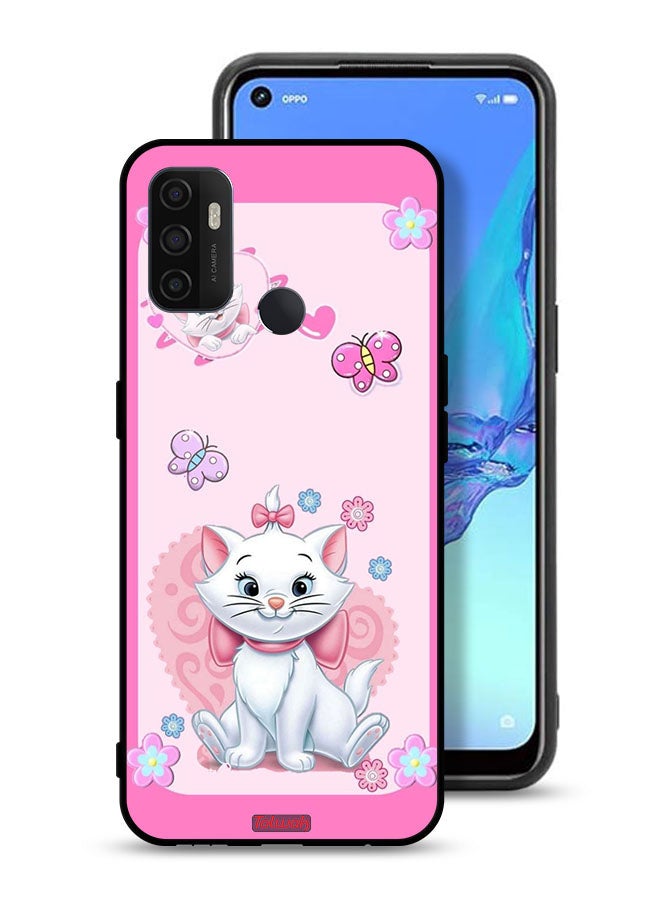 Tolwak Oppo A32 Protective Case Cover Cute Lady Cat - Image 1