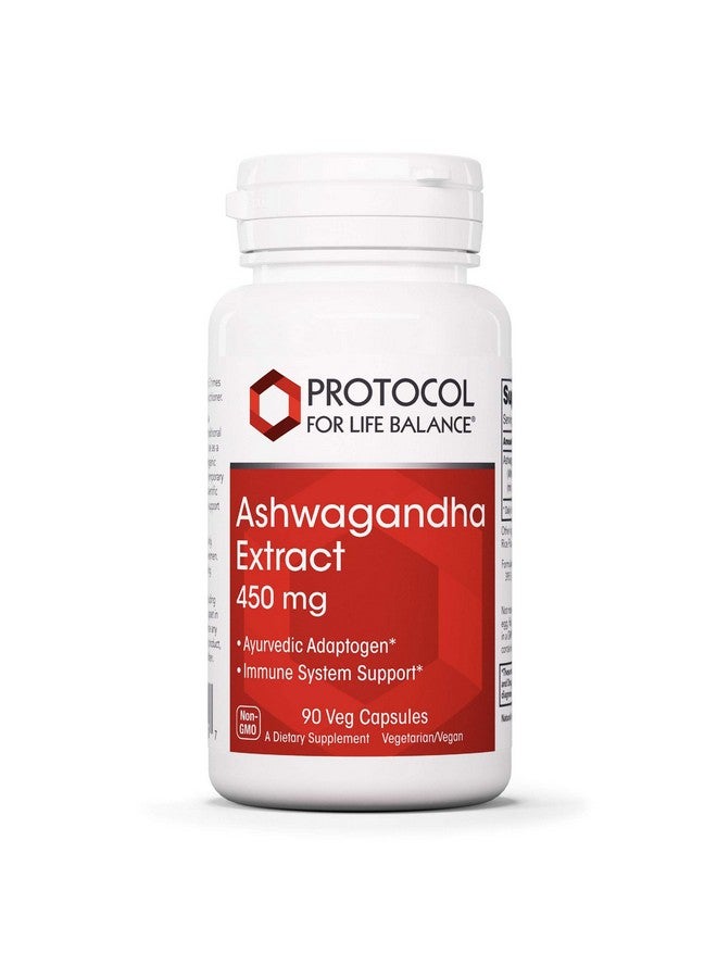 Protocol For Life Balance Protocol Ashwagandha 450mg - Immune Support, Ayurvedic Adaptogen - 90 Veg Caps - Image 1