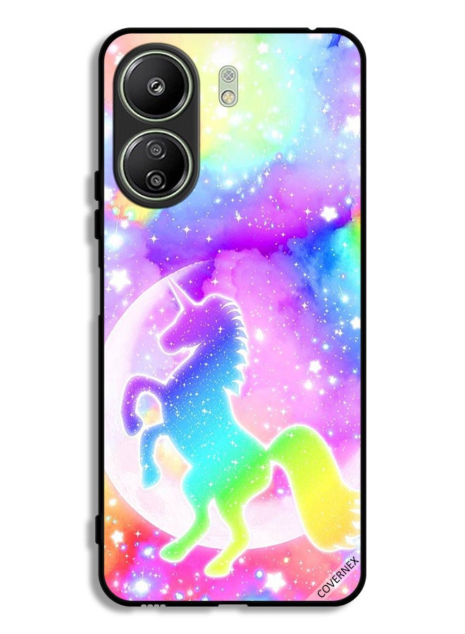 Covernex Xiaomi Redmi 13C Protective Case Cover Rainbow Unicorn - Image 1