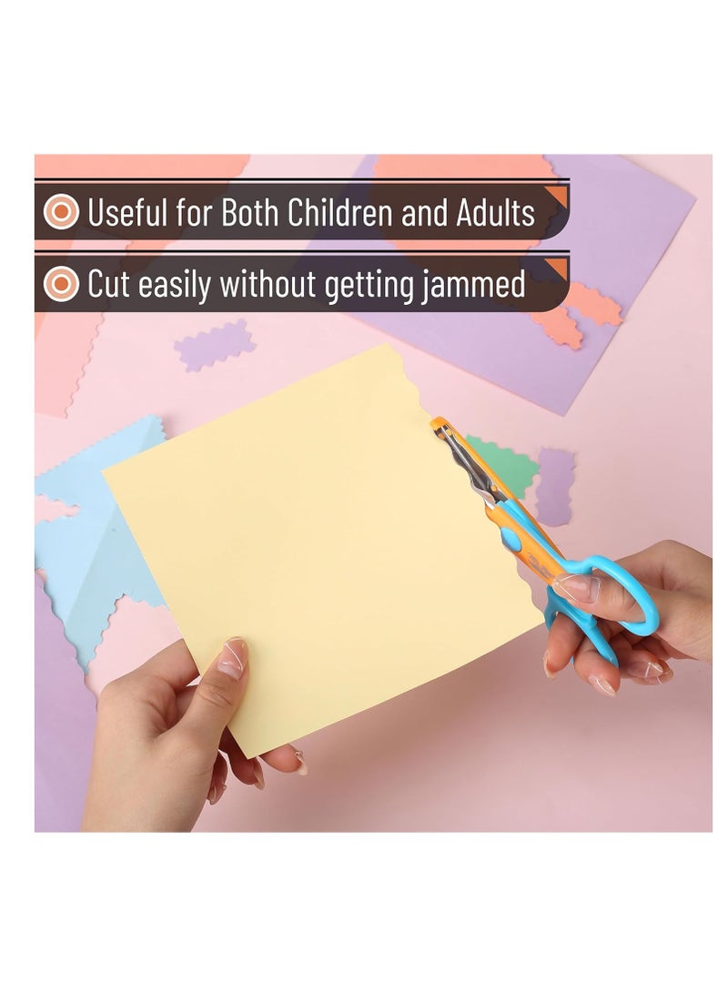 Craft Scissors Decorative Edge, 6 Pack, Craft Scissors, Zig Zag Scissors, Decorative Scissors, Scrapbooking Scissors, Fancy Scissors, Scissors for Crafting, Pattern Scissors, Design Scissors