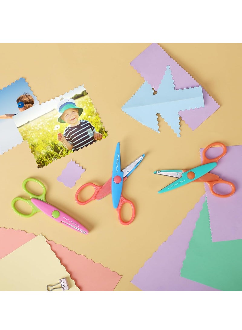 Craft Scissors Decorative Edge, 6 Pack, Craft Scissors, Zig Zag Scissors, Decorative Scissors, Scrapbooking Scissors, Fancy Scissors, Scissors for Crafting, Pattern Scissors, Design Scissors