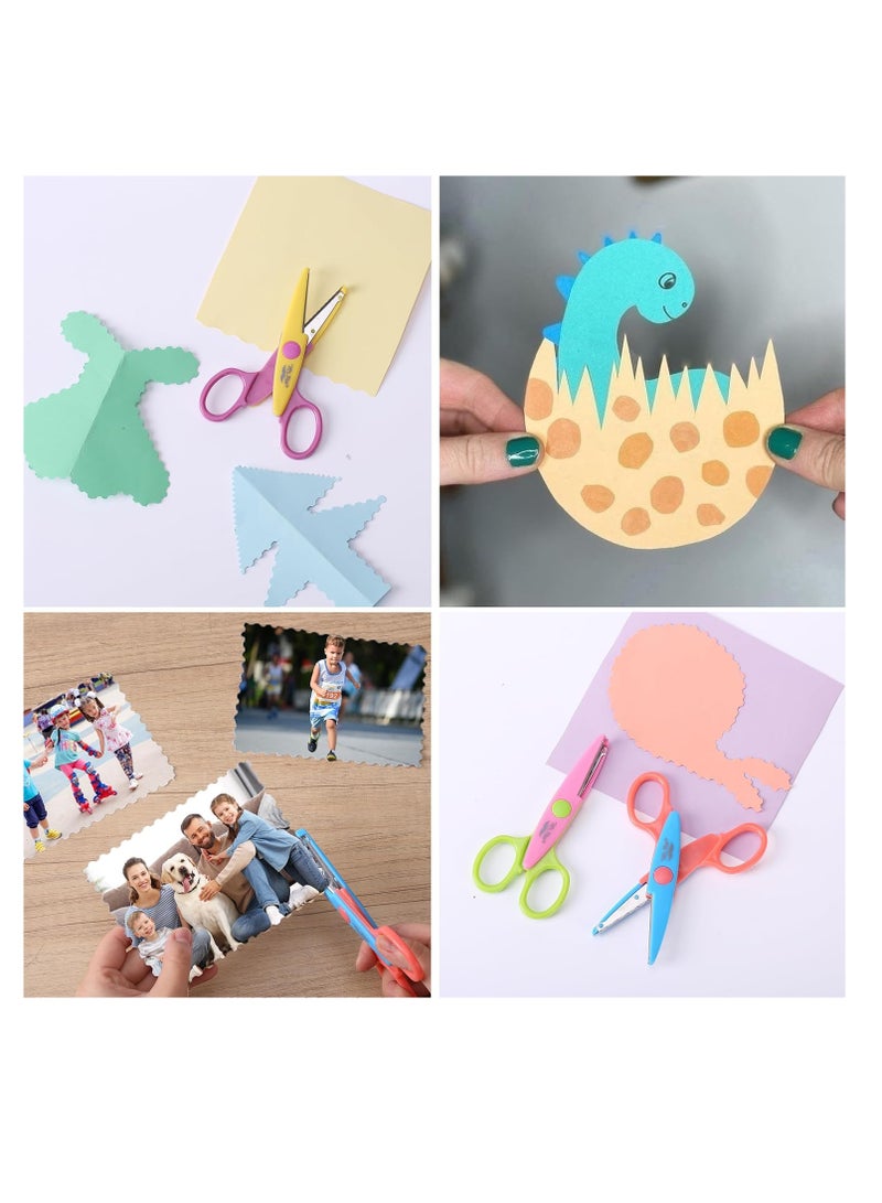 Craft Scissors Decorative Edge, 6 Pack, Craft Scissors, Zig Zag Scissors, Decorative Scissors, Scrapbooking Scissors, Fancy Scissors, Scissors for Crafting, Pattern Scissors, Design Scissors