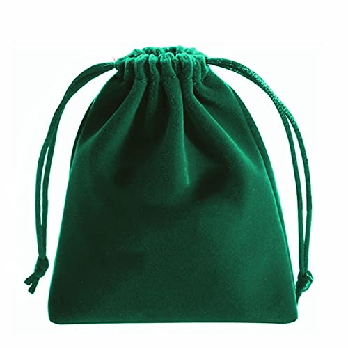 Aestivate 8 Pack Large Velvet Drawstring Pouch, Velvet Bag 8×10 Inch Storage Bag Cosmetics Pouches Dust Bag 8 Pieces (Green) - Image 4