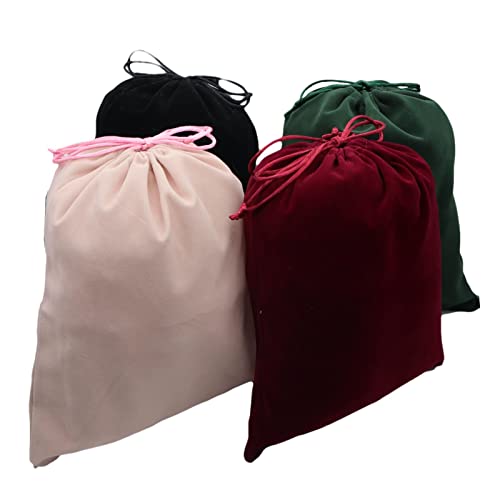 Aestivate 8 Pack Large Velvet Drawstring Pouch, Velvet Bag 8×10 Inch Storage Bag Cosmetics Pouches Dust Bag 8 Pieces (Green) - Image 2