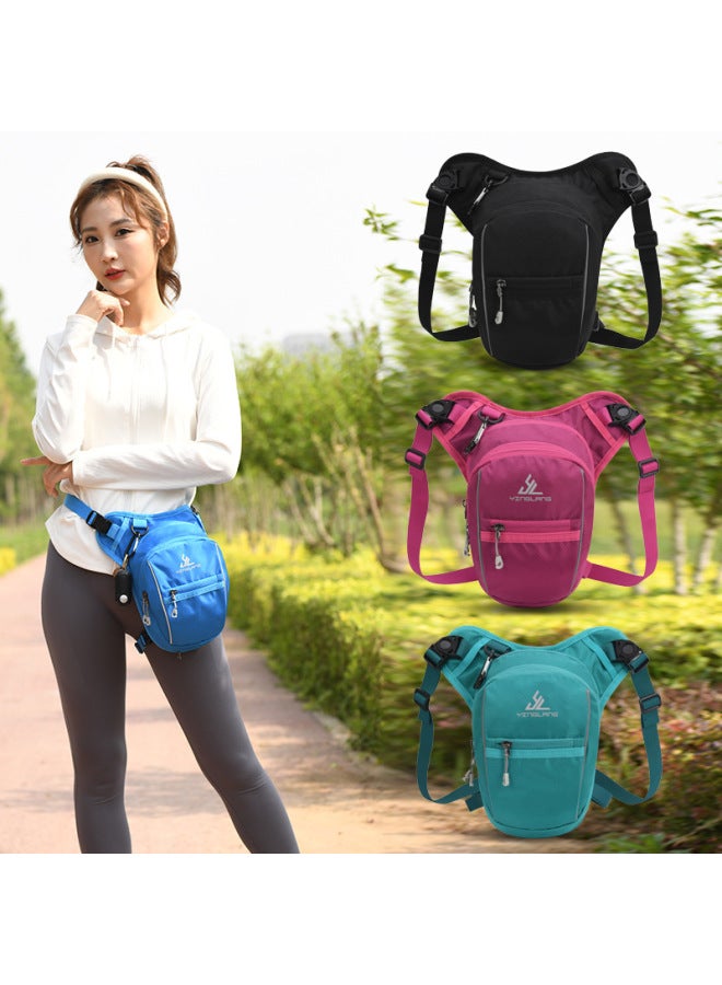 Generic Outdoor Sports Leg Bag Multifunctional Water-repellent Chest Bag Crossbody Bag Motorcycle Riding Mobile Phone Waist Bag Special Donation-Color:Rose Red - Image 3