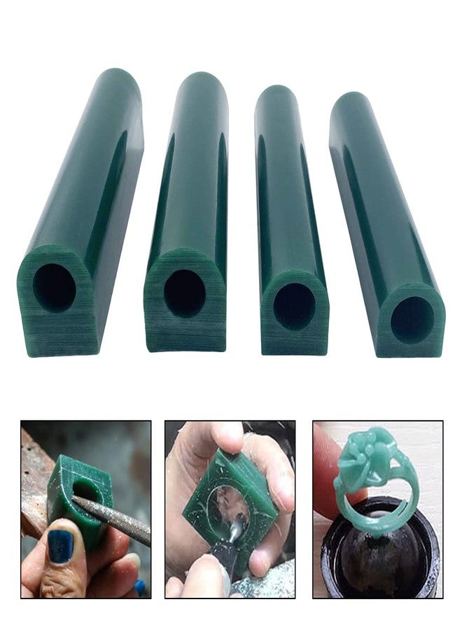 PHYHOO Carving Wax Ring Tube Green Carving Wax Center Hole Tube Round Jewelry Ring Casting Mold Kit - Image 2