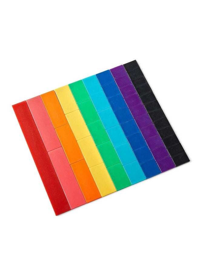 hand2mind hand2mind Plastic Rainbow Blank Fraction Tiles, Montessori Math Materials for Kids to Learn Fraction Equivalence Math Manipulatives 4th Grade Fraction, Homeschool Supplies (Set of 51) - Image 1
