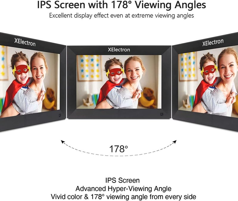Renewed - XElectron 10 Inch IPS LED Digital Photo Frame -Black - Image 3