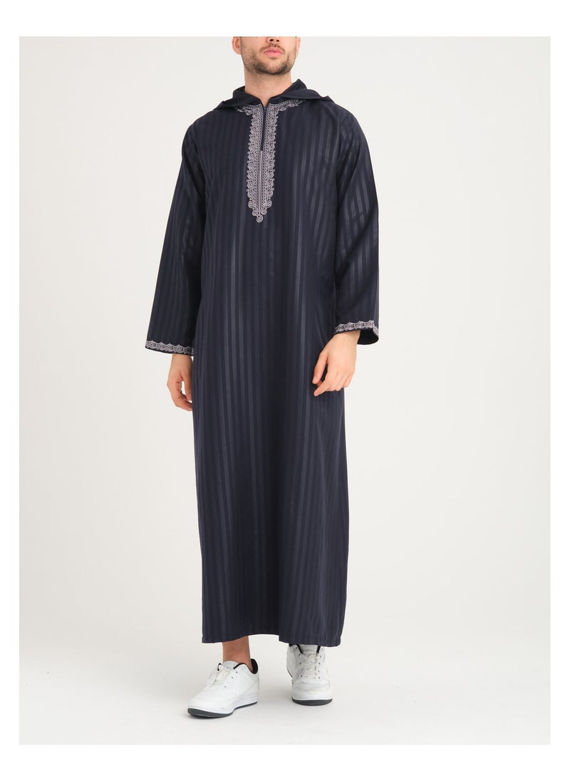 xozgdovg Men's embroidered pocket robes  - Image 1