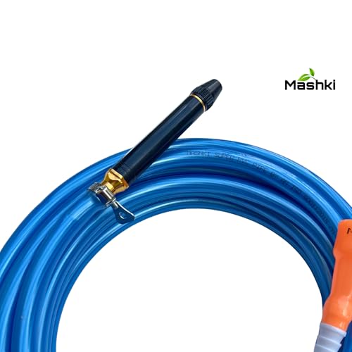 Mashki® Flexible PVC Garden Water Hose Pipe With Adjustable Black Jet Spray Nozzle | Water Pipe for Car Wash, Garden, Home Cleaning, Bike Wash, Floor Clean (Blue, 10 Meter (32.5 Feet)) - Image 3