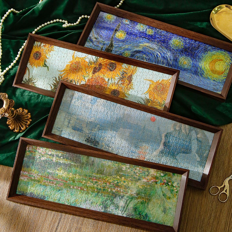 Glow-in-the-Dark Puzzle with Frame - Famous Paintings (Van Gogh, Monet, etc.) 300 Pieces - Image 1