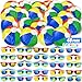 ontigola 48 Pieces Summer Sunglasses Beach Balls Bulk Party Favors for Kids 24Pack Neon Sunglasses 24Pack Beach Balls Kid Boys Girls Graduation Party Supplies for Beach Day Pool Party Favors Goodie Bag Favors - Image 3
