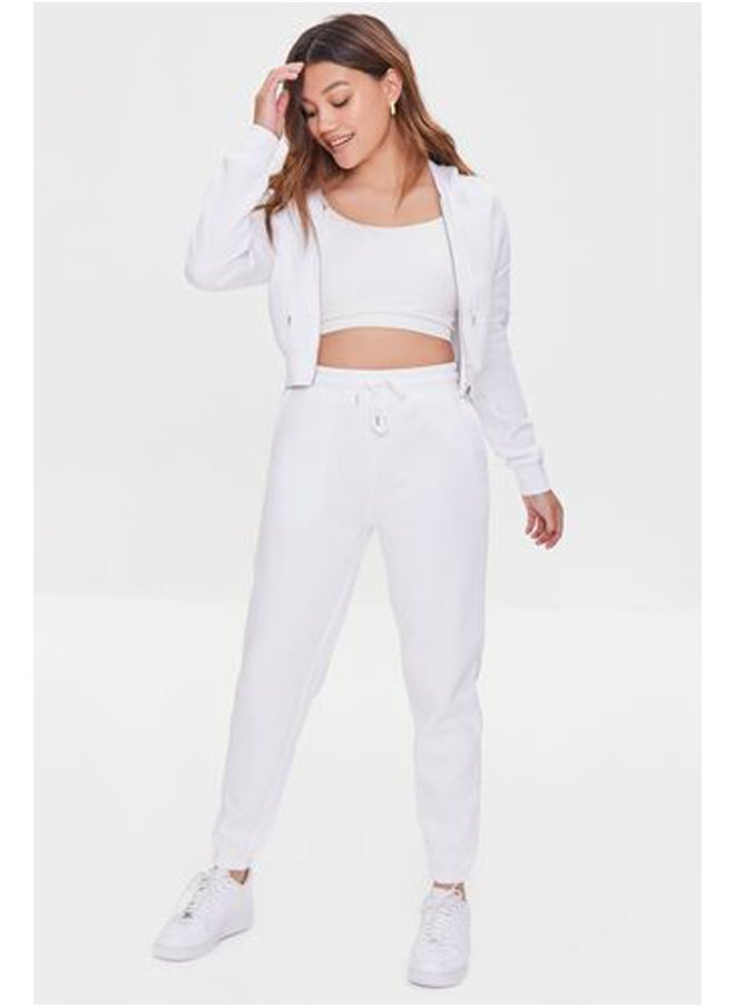 FOREVER 21 - Basic Fleece Zip-Up Hoodie - Image 1