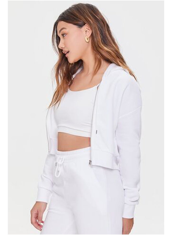 FOREVER 21 - Basic Fleece Zip-Up Hoodie - Image 1