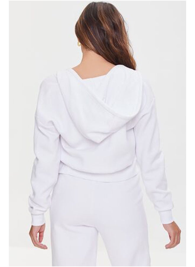 FOREVER 21 - Basic Fleece Zip-Up Hoodie - Image 1