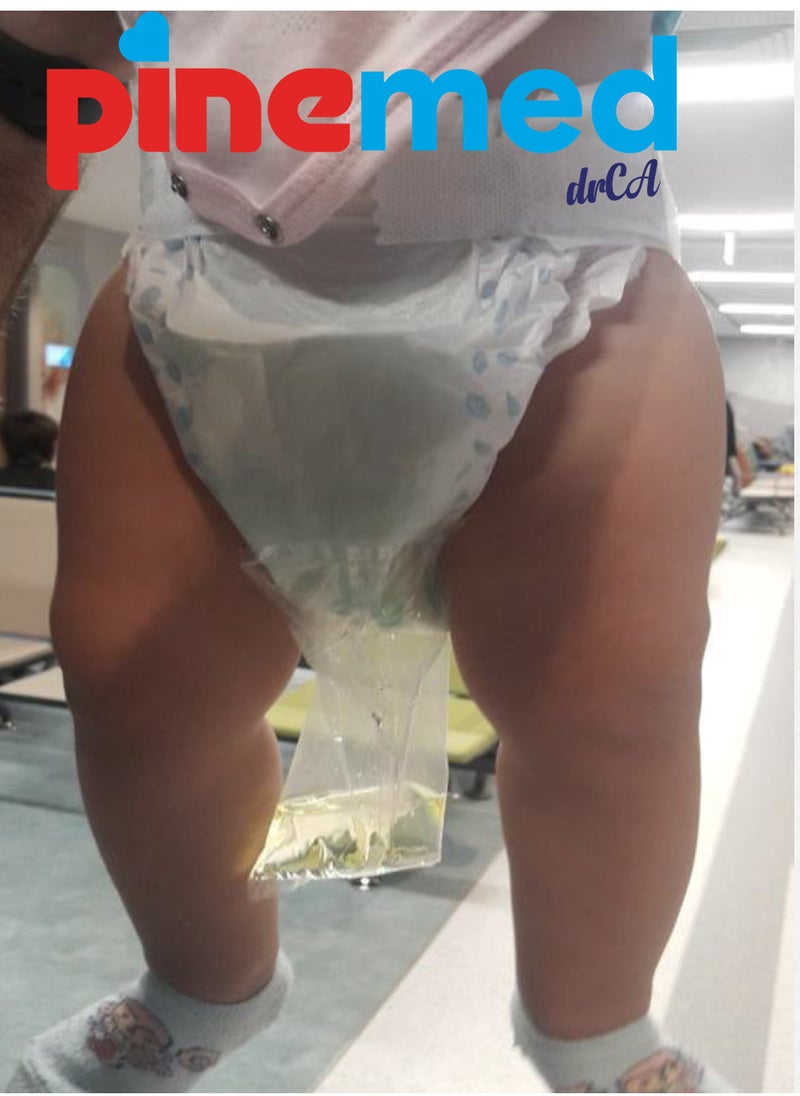 pinemed Nappy Urine Collection | Baby Diaper with Sterile Pediatric Urine Collection Bag | PINEMED | Sample Collection Kit (5-11 kg) | Disposable for Infant, Newborn Baby | Urine Sample Collector  - Image 3